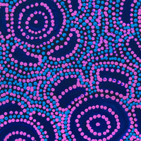 Aboriginal Artwork by Laketta Nampijinpa Turner, Pamapardu Jukurrpa - Warntungurru, 30x30cm
