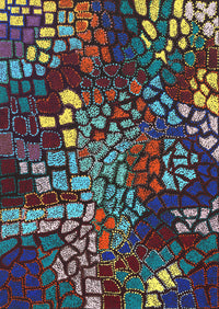 Aboriginal Artwork by Laketta Nampijinpa Turner, Pamapardu Jukurrpa - Warntungurru, 107x76cm