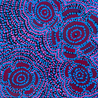 Aboriginal Artwork by Laketta Nampijinpa Turner, Pamapardu Jukurrpa - Warntungurru, 30x30cm