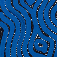 Aboriginal Artwork by Leah Nampijinpa Sampson, Ngapa Jukurrpa - Pirlinyarnu, 50x40cm