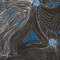 Aboriginal Artwork by Leah Nampijinpa Sampson, Ngapa Jukurrpa - Pirlinyarnu, 76x46cm