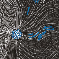 Aboriginal Artwork by Leah Nampijinpa Sampson, Ngapa Jukurrpa - Pirlinyarnu, 76x46cm