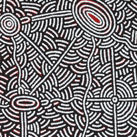 Aboriginal Artwork by Leah Nampijinpa Sampson, Ngapa Jukurrpa - Pirlinyarnu, 76x61cm