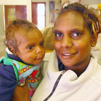 Aboriginal Artwork by Leah Nampijinpa Sampson, Ngapa Jukurrpa - Puyurru, 107x46cm