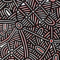 Aboriginal Artwork by Leah Nampijinpa Sampson, Ngapa Jukurrpa - Puyurru, 107x46cm