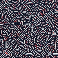 Aboriginal Artwork by Leah Nampijinpa Sampson, Ngapa Jukurrpa - Puyurru, 122x61cm