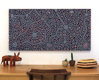 Aboriginal Artwork by Leah Nampijinpa Sampson, Ngapa Jukurrpa - Puyurru, 122x61cm
