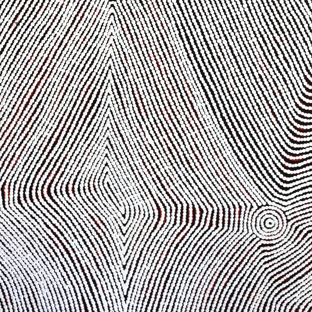 Aboriginal Artwork by Leah Nampijinpa Sampson, Ngapa Jukurrpa (Water Dreaming) - Pirlinyarnu, 122x76cm
