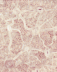 Aboriginal Artwork by Leah Nampijinpa Sampson, Ngapa Jukurrpa - Puyurru, 76x61cm