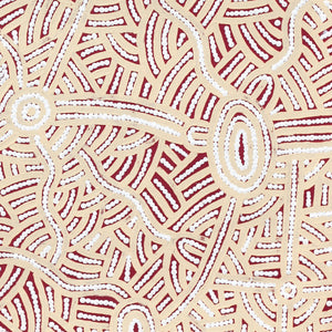 Aboriginal Artwork by Leah Nampijinpa Sampson, Ngapa Jukurrpa - Puyurru, 76x61cm - ART ARK®