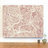 Aboriginal Artwork by Leah Nampijinpa Sampson, Ngapa Jukurrpa - Puyurru, 76x61cm