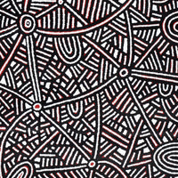 Aboriginal Artwork by Leah Nampijinpa Sampson, Ngapa Jukurrpa - Puyurru, 76x76cm