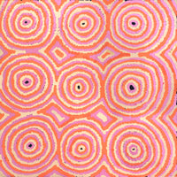 Aboriginal Artwork by Leanne Nungarrayi Jurrah, Yankirri Jukurrpa (Emu Dreaming) - Ngarlikurlangu, 30x30cm