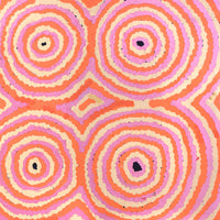 Aboriginal Artwork by Leanne Nungarrayi Jurrah, Yankirri Jukurrpa (Emu Dreaming) - Ngarlikurlangu, 30x30cm