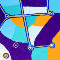 Aboriginal Artwork by Leanne Nungarrayi Jurrah, Yankirri Jukurrpa (Emu Dreaming) - Ngarlikurlangu, 61x46cm