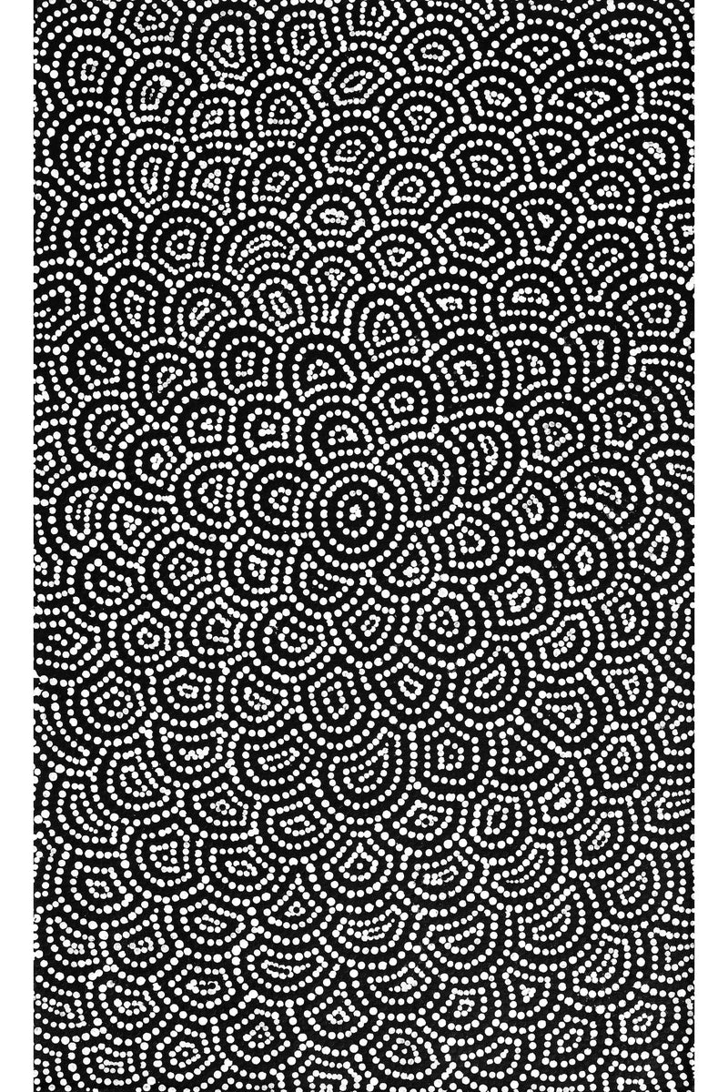 Aboriginal Art by Leavannia Nampijinpa Watson, Ngapa Jukurrpa (Water Dreaming) - Puyurru, 76x46cm - ART ARK®