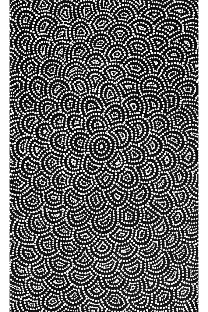 Aboriginal Artwork by Leavannia Nampijinpa Watson, Ngapa Jukurrpa (Water Dreaming) - Puyurru, 76x46cm
