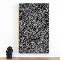 Aboriginal Artwork by Leavannia Nampijinpa Watson, Ngapa Jukurrpa (Water Dreaming) - Puyurru, 76x46cm