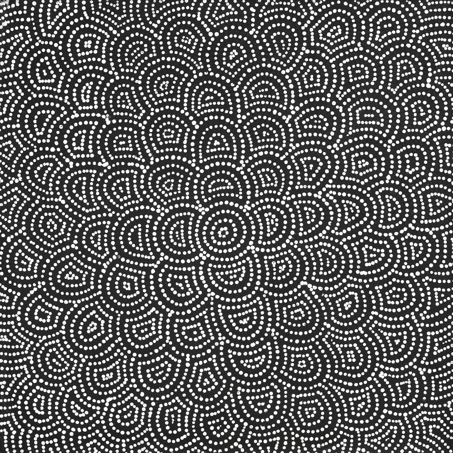 Aboriginal Artwork by Leavannia Nampijinpa Watson, Ngapa Jukurrpa (Water Dreaming) - Puyurru, 61x61cm