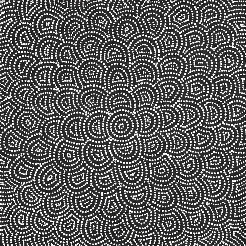 Aboriginal Artwork by Leavannia Nampijinpa Watson, Ngapa Jukurrpa (Water Dreaming) - Puyurru, 61x61cm