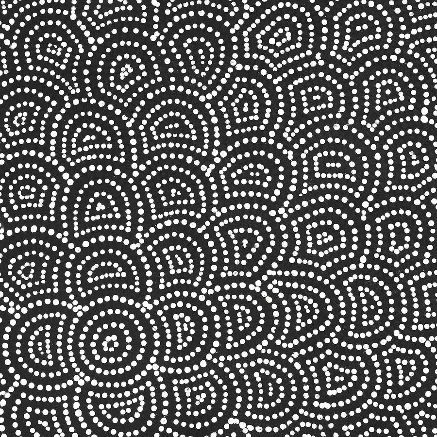 Aboriginal Artwork by Leavannia Nampijinpa Watson, Ngapa Jukurrpa (Water Dreaming) - Puyurru, 61x61cm
