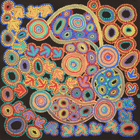 Aboriginal Artwork by Lee Nangala Gallagher, Yankirri Jukurrpa (Emu Dreaming) - Ngarlikirlangu, 61x61cm