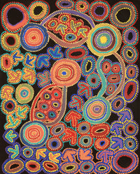 Aboriginal Artwork by Lee Nangala Gallagher, Yankirri Jukurrpa (Emu Dreaming) - Ngarlikirlangu, 76x61cm