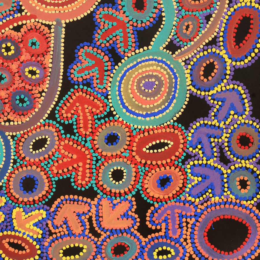 Aboriginal Artwork by Lee Nangala Gallagher, Yankirri Jukurrpa (Emu Dreaming) - Ngarlikirlangu, 76x61cm