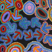 Aboriginal Artwork by Lee Nangala Gallagher, Yankirri Jukurrpa (Emu Dreaming) - Ngarlikurlangu, 91x61cm