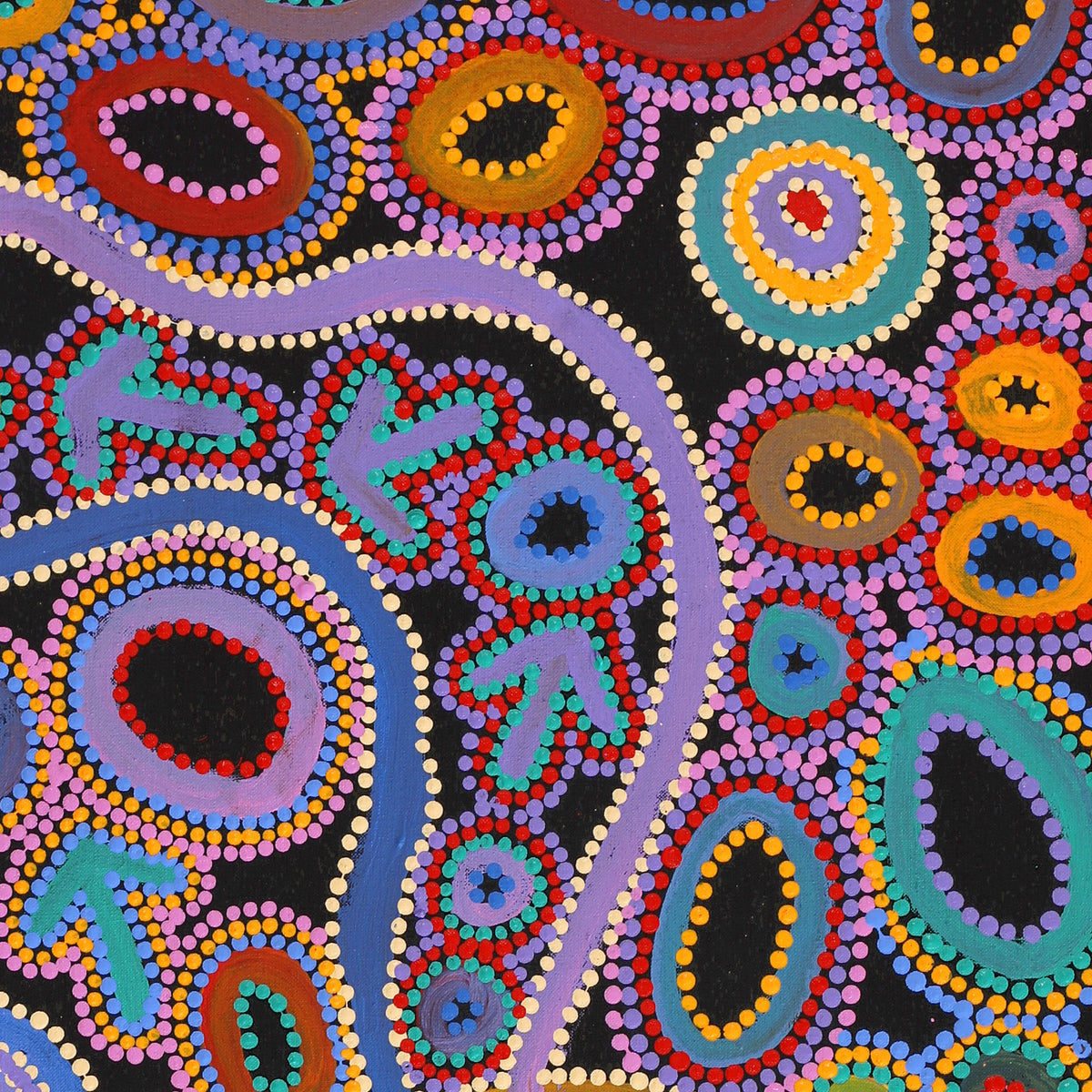 Aboriginal Art by Lee Nangala Gallagher, Yankirri Jukurrpa (Emu Dreaming) - Ngarlikurlangu, 91x61cm - ART ARK®