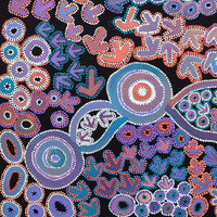 Aboriginal Artwork by Lee Nangala Gallagher, Yankirri Jukurrpa (Emu Dreaming) - Ngarlikurlangu, 107x107cm