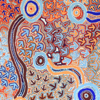 Aboriginal Artwork by Lee Nangala Gallagher, Yankirri Jukurrpa - Ngarna, 107x107cm