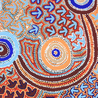 Aboriginal Artwork by Lee Nangala Gallagher, Yankirri Jukurrpa - Ngarna, 107x107cm