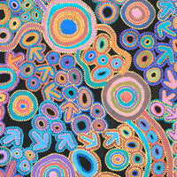 Aboriginal Artwork by Lee Nangala Gallagher, Yankirri Jukurrpa (Emu Dreaming) - Ngarlikurlangu, 122x122cm