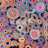 Aboriginal Artwork by Lee Nangala Gallagher, Yankirri Jukurrpa (Emu Dreaming) - Ngarlikurlangu, 152x76cm