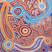 Aboriginal Art by Lee Nangala Gallagher, Yankirri Jukurrpa - Ngarna, 107x61cm - ART ARK®