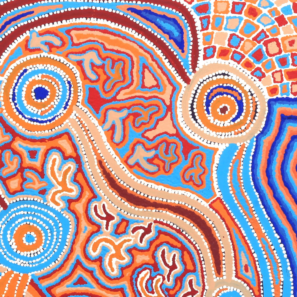 Aboriginal Art by Lee Nangala Gallagher, Yankirri Jukurrpa - Ngarna, 107x61cm - ART ARK®