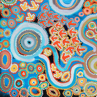 Aboriginal Artwork by Lee Nangala Gallagher, Yankirri Jukurrpa - Ngarna, 76x61cm