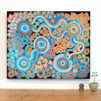 Aboriginal Artwork by Lee Nangala Gallagher, Yankirri Jukurrpa - Ngarna, 76x61cm