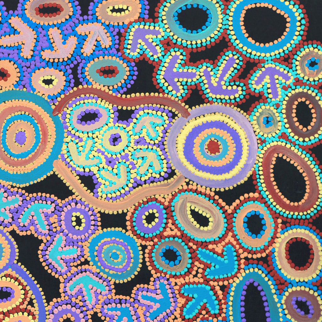Aboriginal Artwork by Lee Nangala Gallagher, Yankirri Jukurrpa (Emu Dreaming) - Ngarlikurlangu, 76x61cm