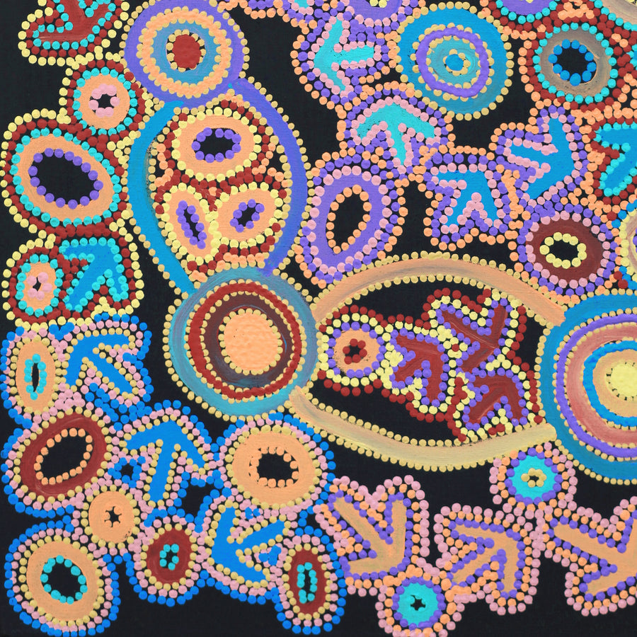 Aboriginal Artwork by Lee Nangala Gallagher, Yankirri Jukurrpa (Emu Dreaming) - Ngarlikurlangu, 76x61cm