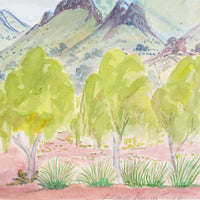Aboriginal Artwork by Lenie Namatjira Lankin, Haasts Bluff, 32.5x23cm