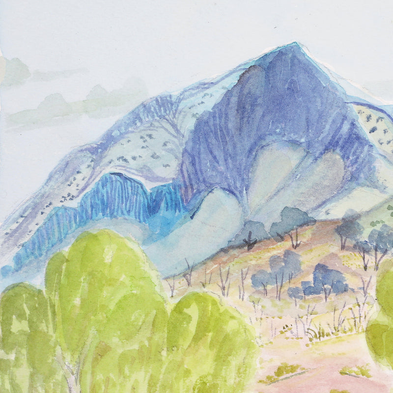 Aboriginal Artwork by Lenie Namatjira Lankin, Haasts Bluff, 32.5x23cm