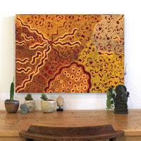 Aboriginal Artwork by Leonie Napaltjarri Kamutu, Lungkata, 70x50cm