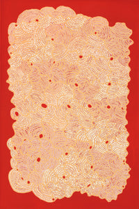 Aboriginal Artwork by Leonie Napaltjarri Kamutu, Papa Tjukurrpa (Dog Dreaming), 120x80cm