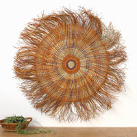 Aboriginal Artwork by Leonie Ngurruwuthun Wayulapuy, Woven Mat, 140cm