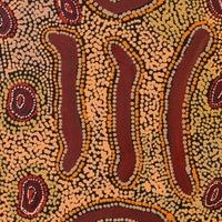 Aboriginal Artwork by Leston Japaljarri Spencer, Warna Jukurrpa (Snake Dreaming), 152x122cm