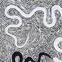 Aboriginal Artwork by Leston Japaljarri Spencer, Warna Jukurrpa (Snake Dreaming), 91x76cm