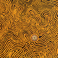 Aboriginal Artwork by Leston Japaljarri Spencer, Warna Jukurrpa (Snake Dreaming), 91x91cm
