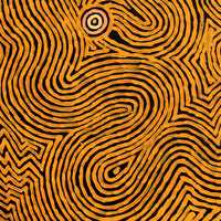 Aboriginal Artwork by Leston Japaljarri Spencer, Warna Jukurrpa (Snake Dreaming), 91x91cm